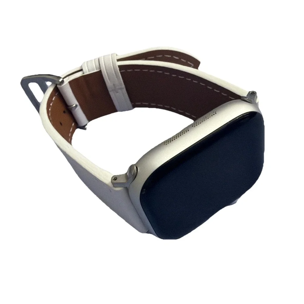 Strap Band WhiteUnisex's Leather replacement Band Series 10 iPhone Size 42/45 NW